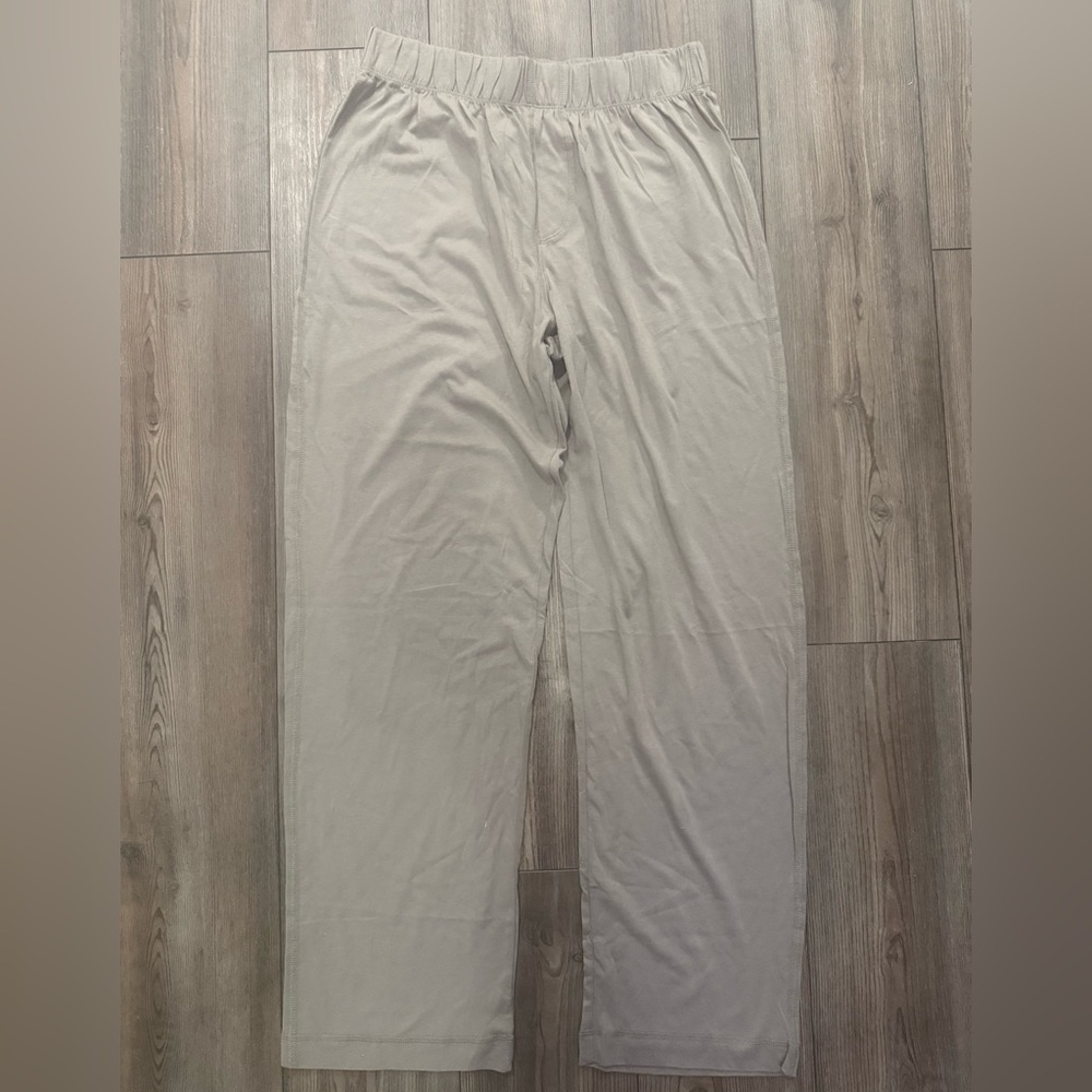 Eterne Cotton Modal Lounge Pant M Usa Made Taupe Chloe Relaxed Fit